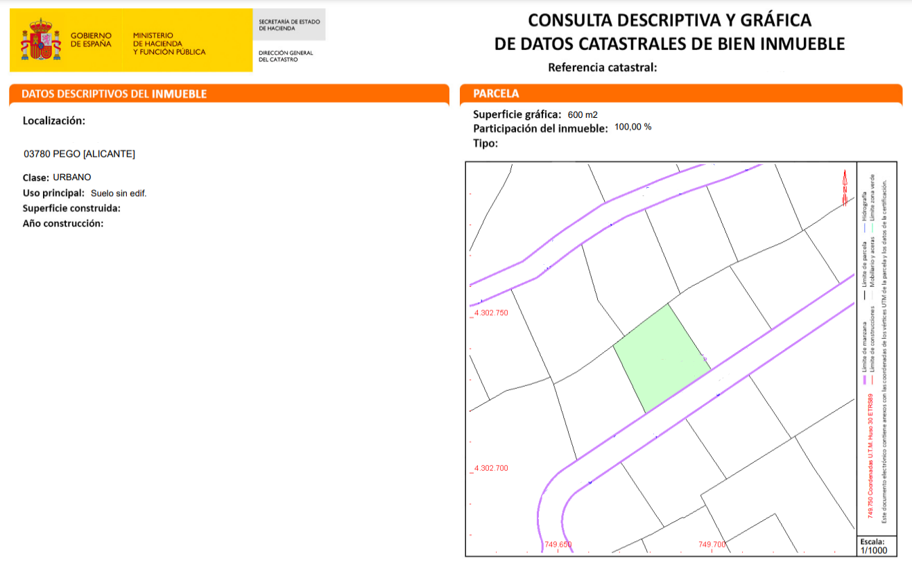 Flat and rectagular plot in Pego